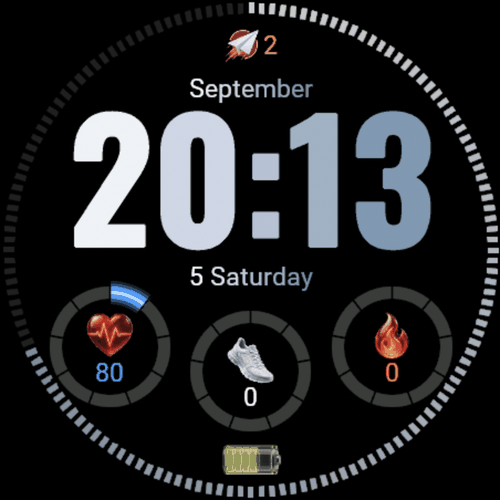 Titanium Gradient AMOLED: Digital Sport & Health · Screenshot 0