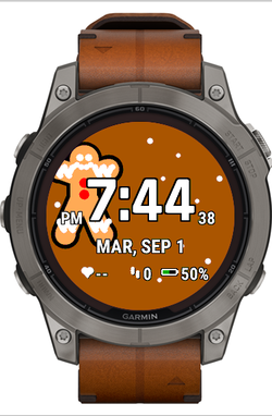 Gingerbread: Christmas Cookie Watch Face · Screenshot 1