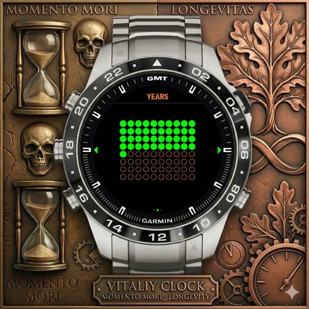 Vitality Clock – Memento Mori · Longevity 5