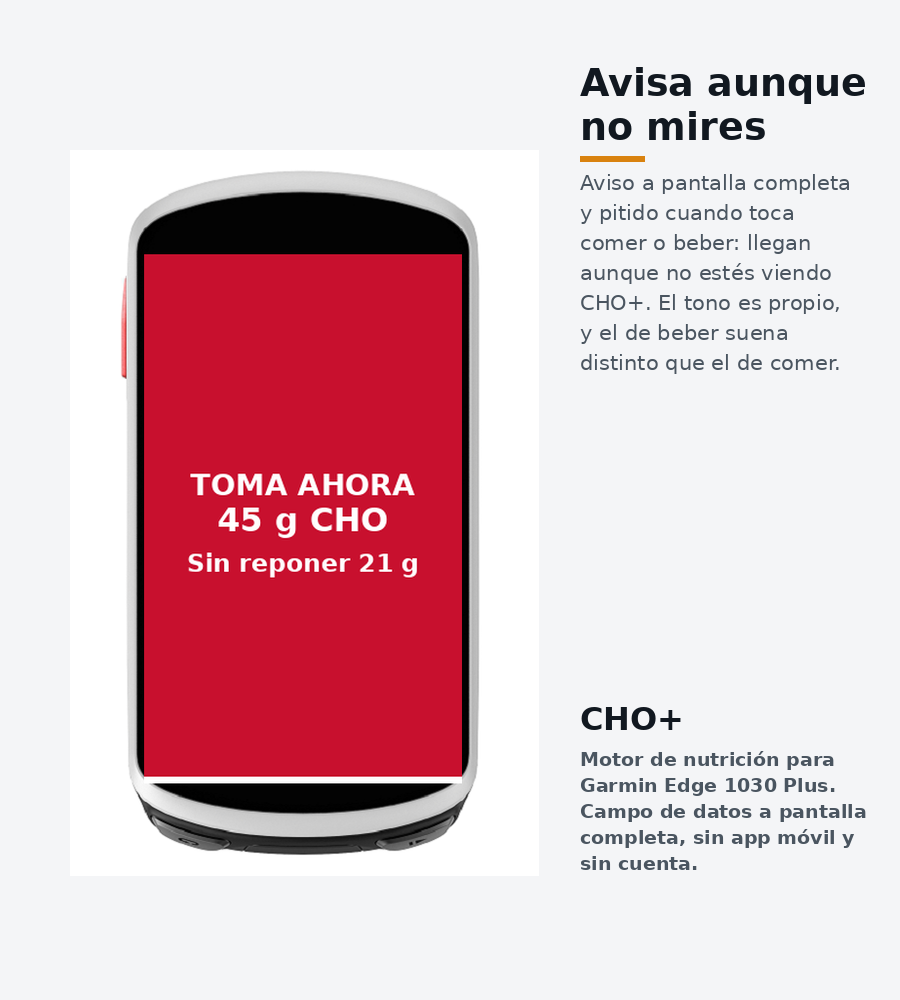Controla tu nutrición sobre la bici · Screenshot 1