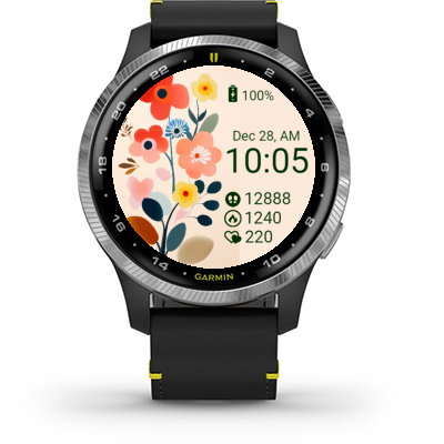 Retro Flowers Garmin Sport · Screenshot 0