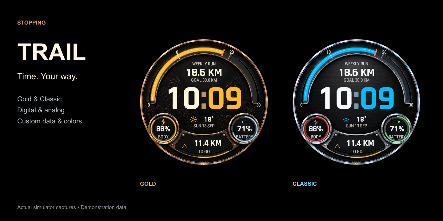 TRAIL · Gold & Classic · Screenshot 0