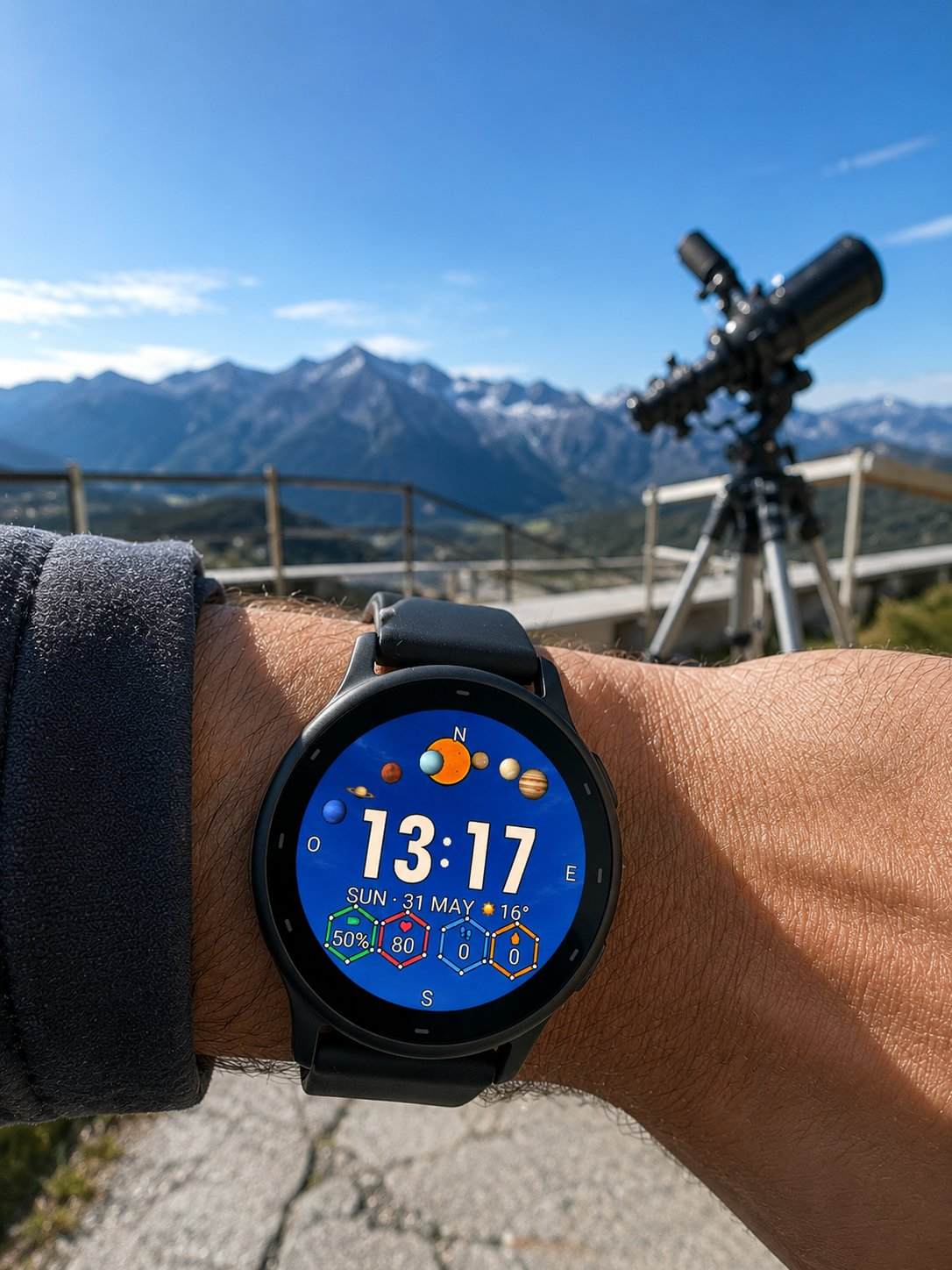 Live Sky — Real Astronomy on Your Wrist · Screenshot 0