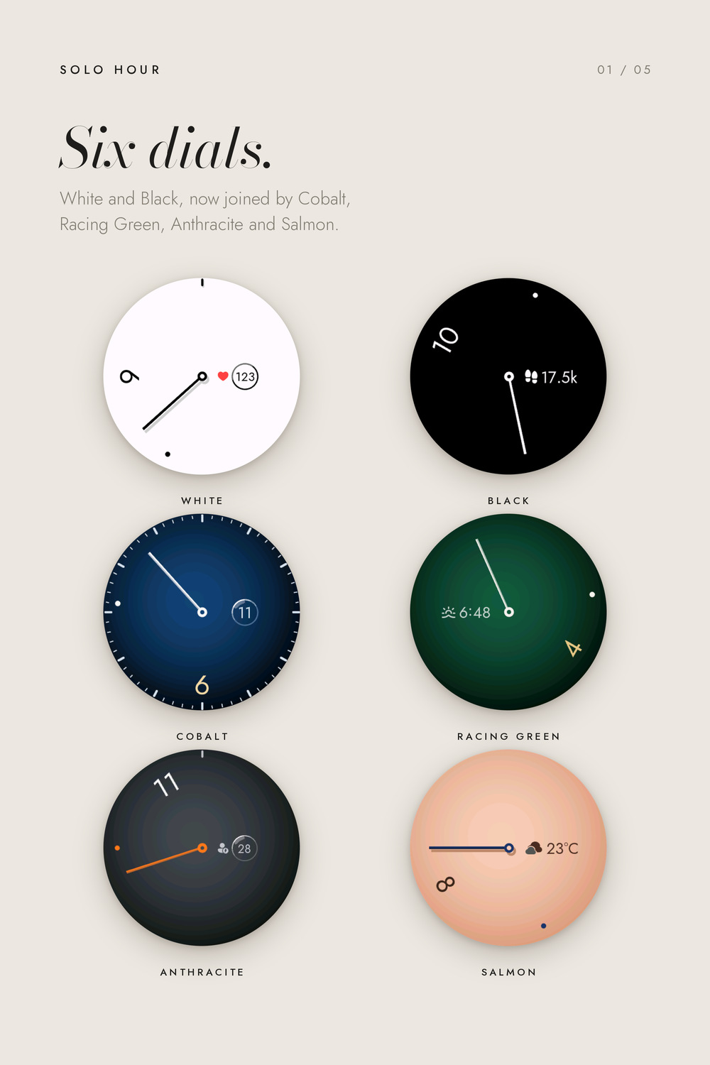 Solo Hour - Cleanest Minimal Analog Watch Face · Screenshot 0