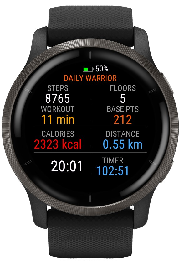 Daily Warrior Data Field · Screenshot 1
