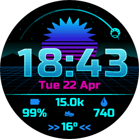 Retro Hero Watch Face · Screenshot 0