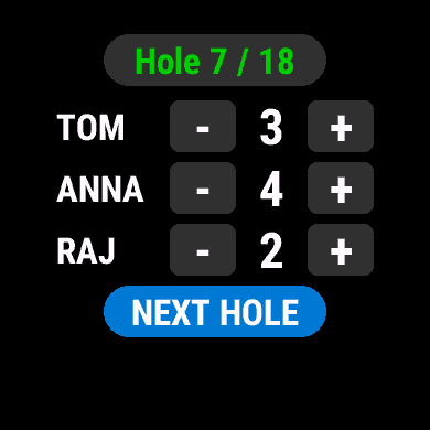 Golf Score Card (KiezelPay) · Screenshot 1