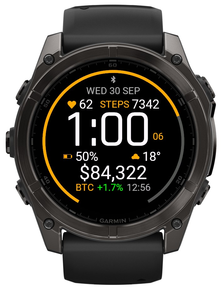 BitcoinLive — Bitcoin Price Watch Face · Screenshot 0