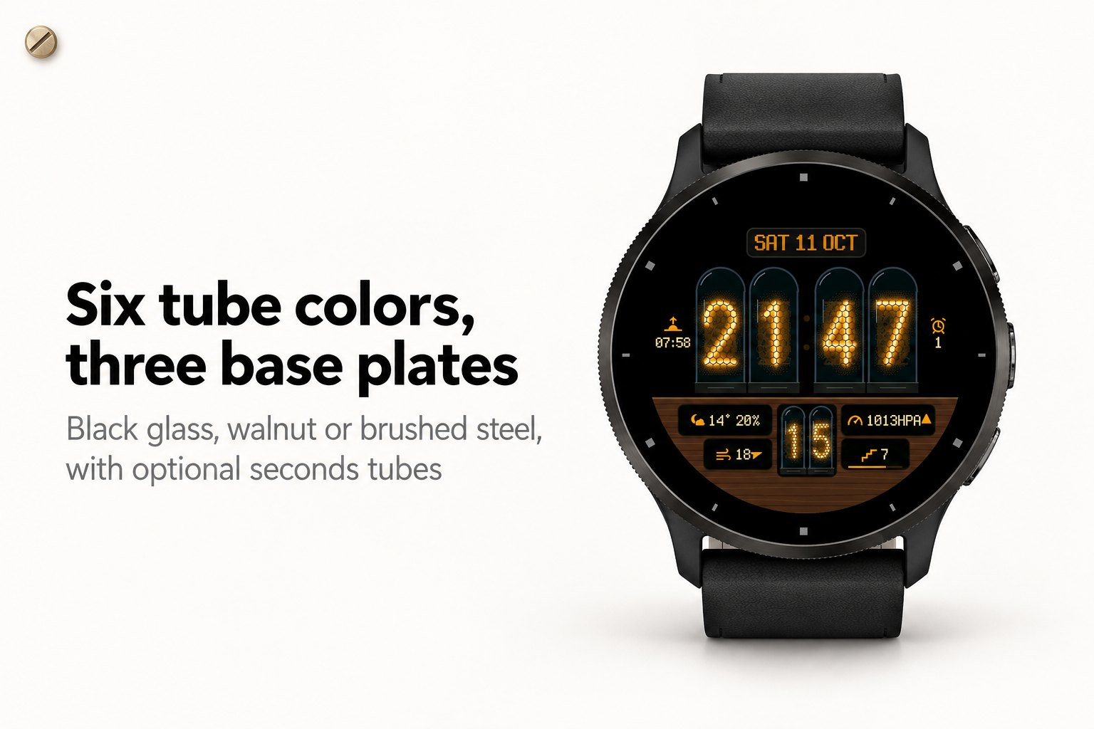 Kathode - Nixie Tube Watch Face · Screenshot 1