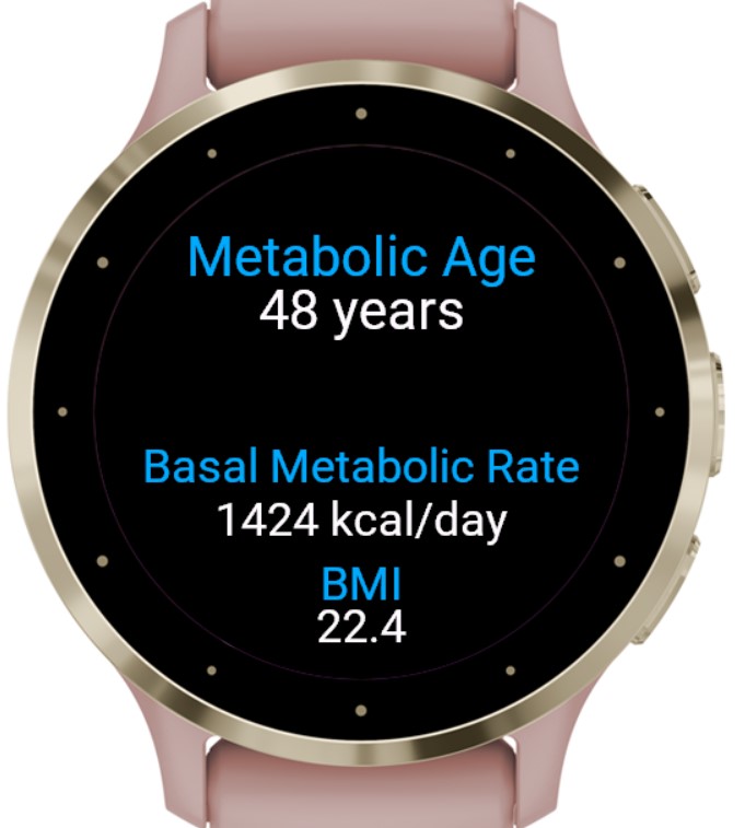 Metabolic Age · Screenshot 3