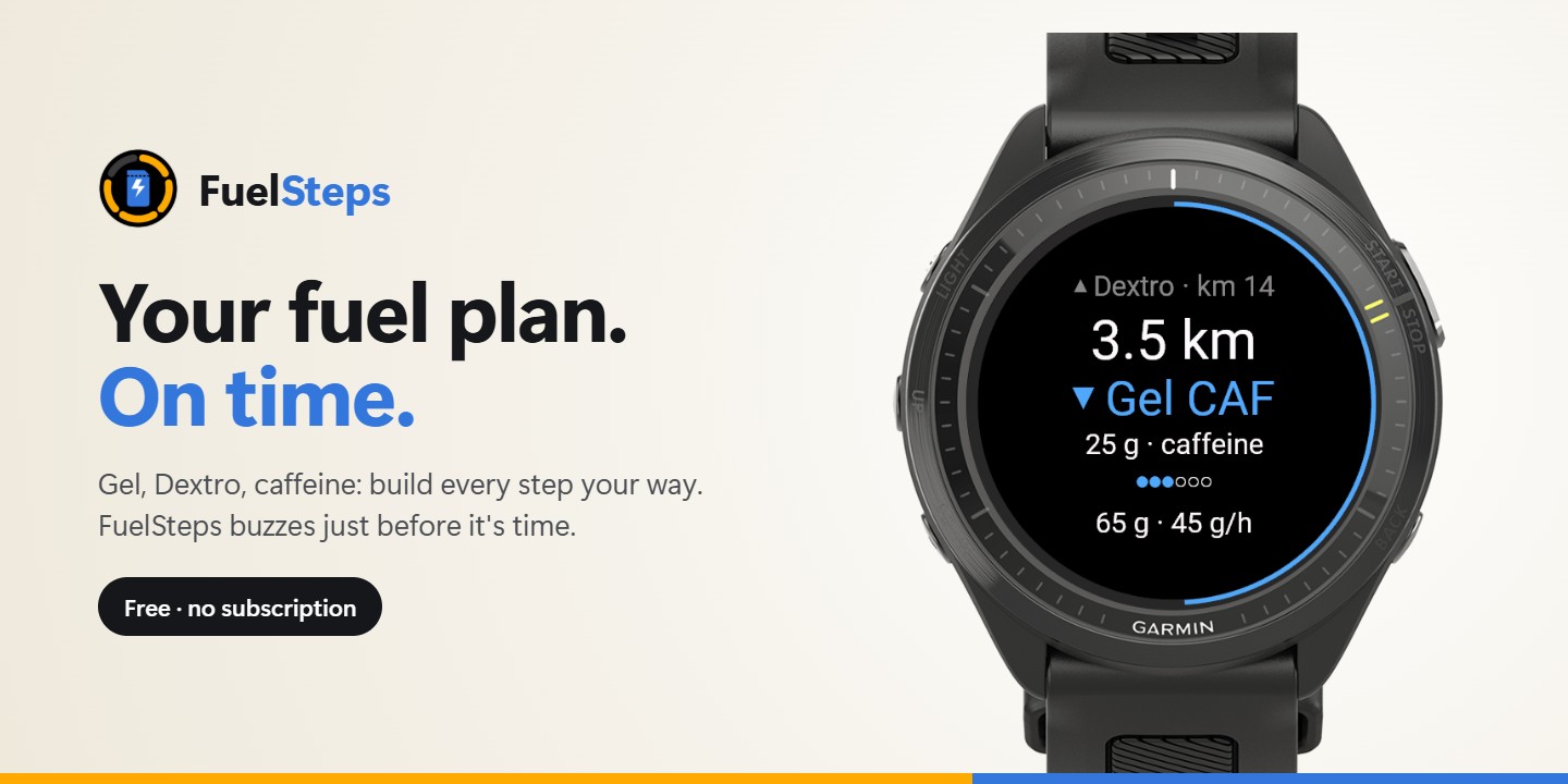 FuelSteps – Gel & Carb Fuel Reminder · Screenshot 0