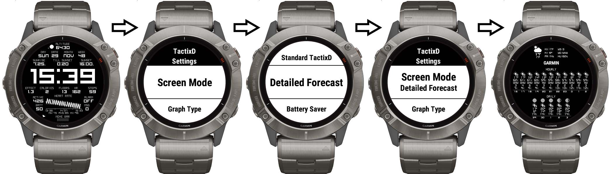 Digital For TactixD v2 Beta watch face screenshot 4