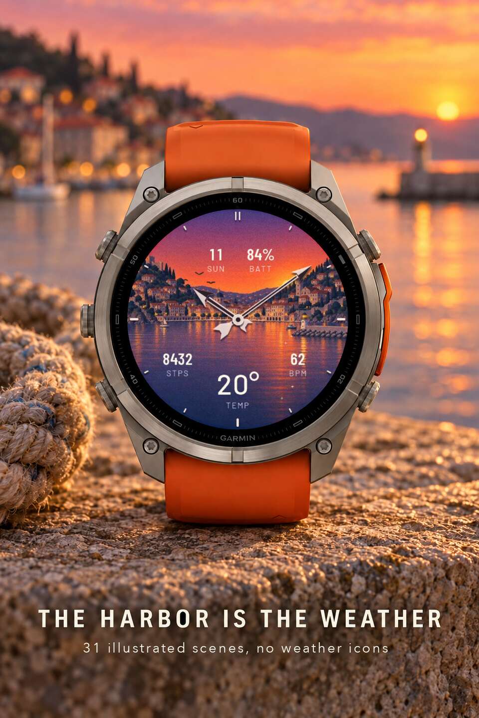 Weather Harbor (Trial) - Analog Weather Watch Face · Screenshot 0