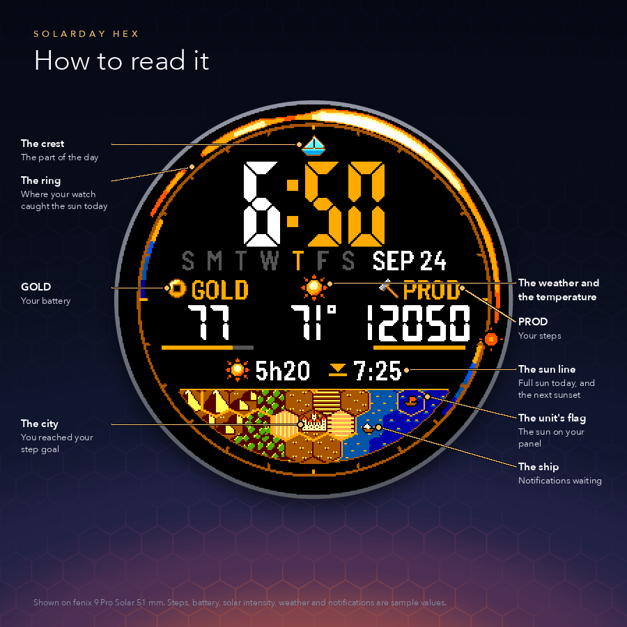 SolarDay Hex · Screenshot 1