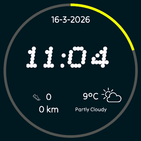 Clean steps/goal focused watch face 4
