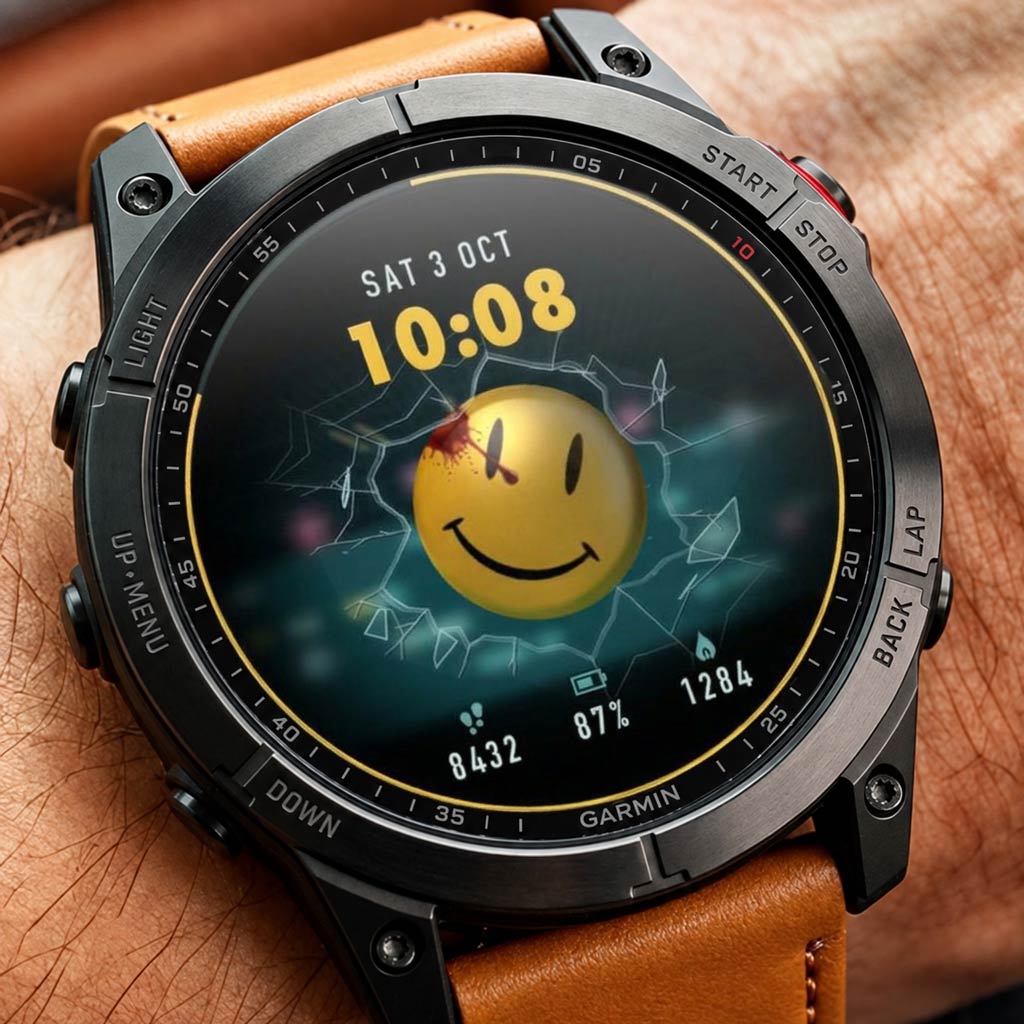 Watchmen Falling Smiley Pin Live Watch Face · Screenshot 1