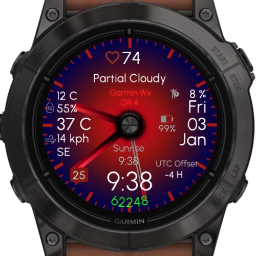 Gradient Red - Garmin Weather · Screenshot 0