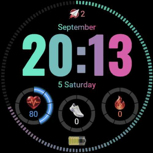 Cyber Gradient AMOLED: Digital Sport & Health · Screenshot 0