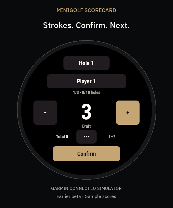 Minigolf Scorecard · BackyardBull · Screenshot 1