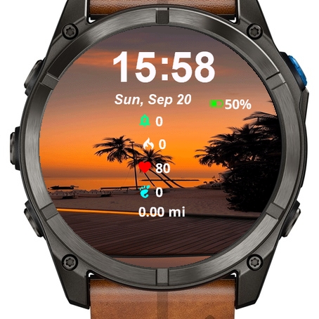 Sunset View Beach Palm Trees · Screenshot 1
