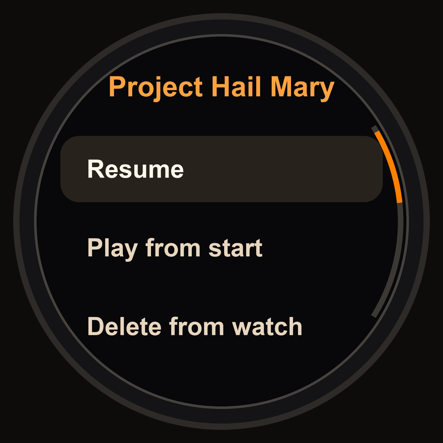 WatchShelf - Audiobookshelf on your watch · Screenshot 2