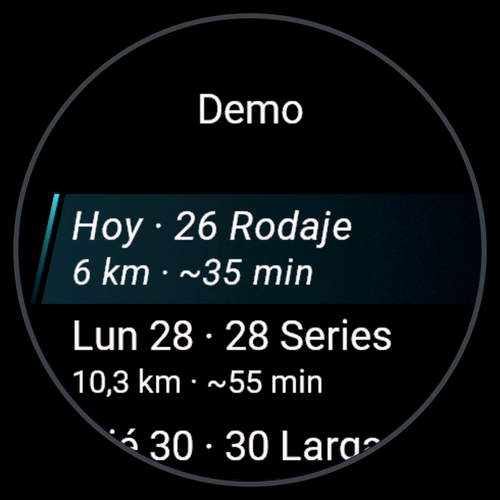 Hoy Entreno: running workouts · Screenshot 1