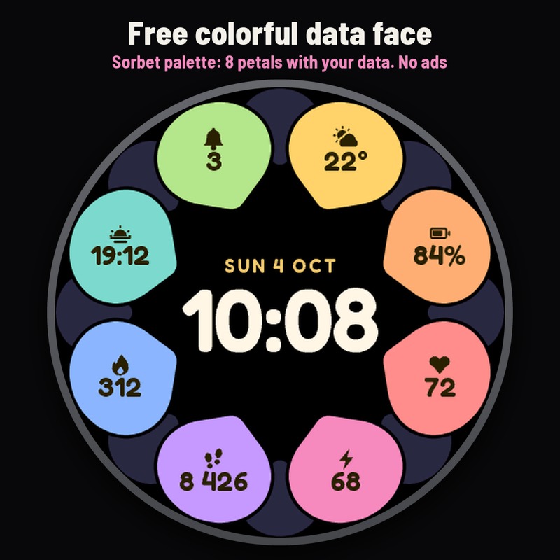 Astra Rosette Free – 多彩表盘，自选数据 · Screenshot 0