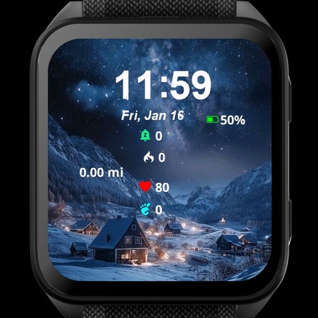 Snowy Night Starr Sky Above · Screenshot 2