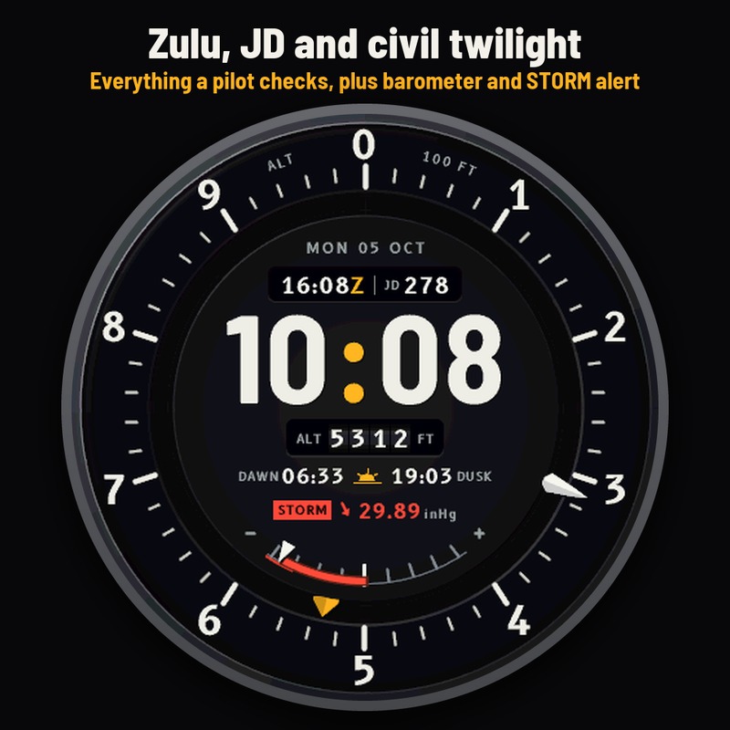 Astra Altimeter – Quadrante animato pilota e Zulu · Screenshot 2