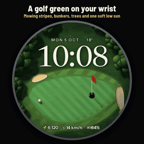 Astra Fairway Pro – 高尔夫果岭动画表盘 · Screenshot 0