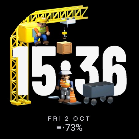Tiny Clock Workers – Animated Construction Crew · Screenshot 1