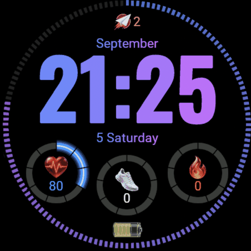 Iris Gradient AMOLED: Digital Sport & Health · Screenshot 0