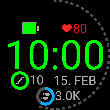 A simple watch face with customizable colors · Screenshot 3
