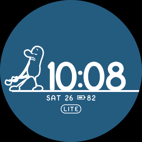 Doodle Grump Lite – Free Line Cartoon Watch Face · Screenshot 1