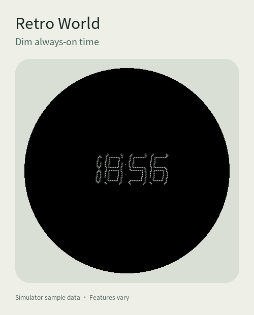 Retro World · Map watch face screenshot 4