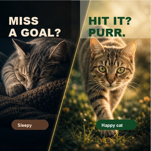 Purrgress (Goal Based Virtual Pet Cat) · Screenshot 2
