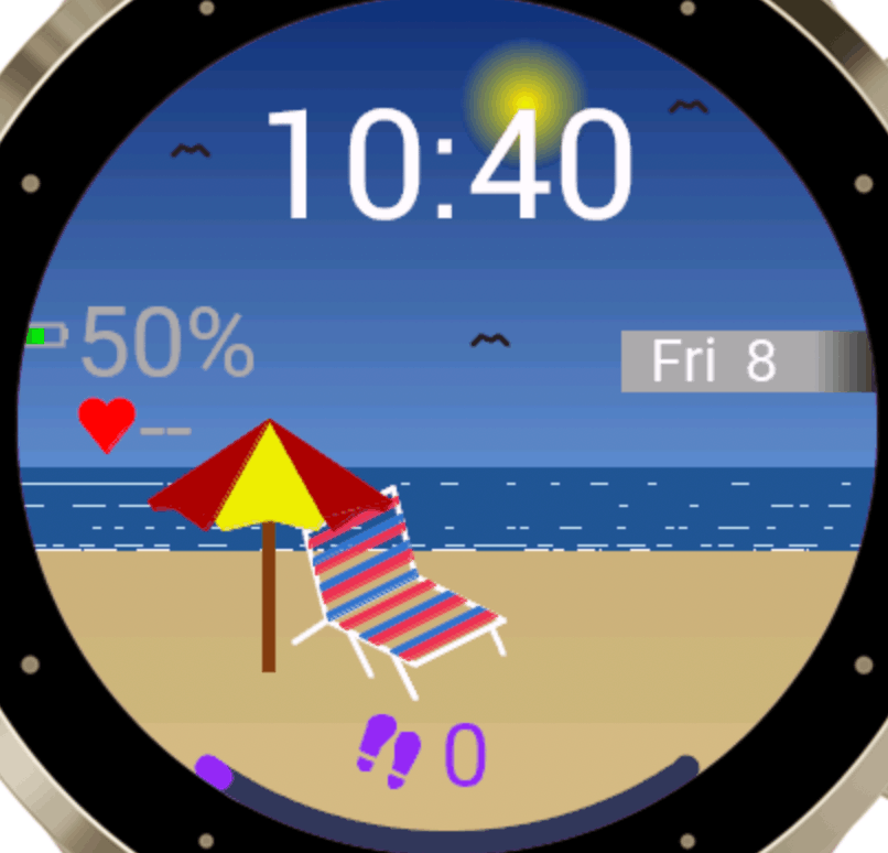 Beach Watch Face · Screenshot 1