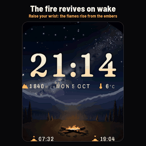 Astra Campfire – 户外徒步动态表盘 · Screenshot 1