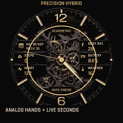 GearMetric Pro | Mechanical Data Watch Face · Screenshot 3