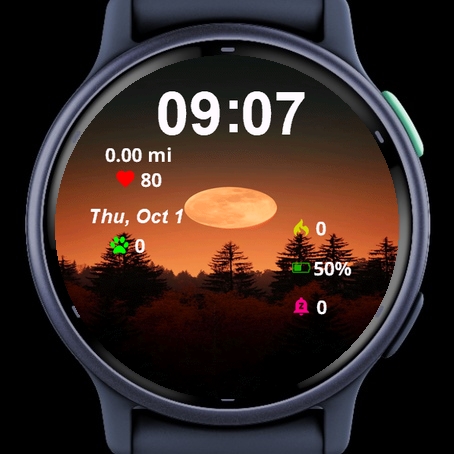 View Moon Setting Over Some Trees · Screenshot 2