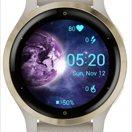 Purple Star Garmin watch face