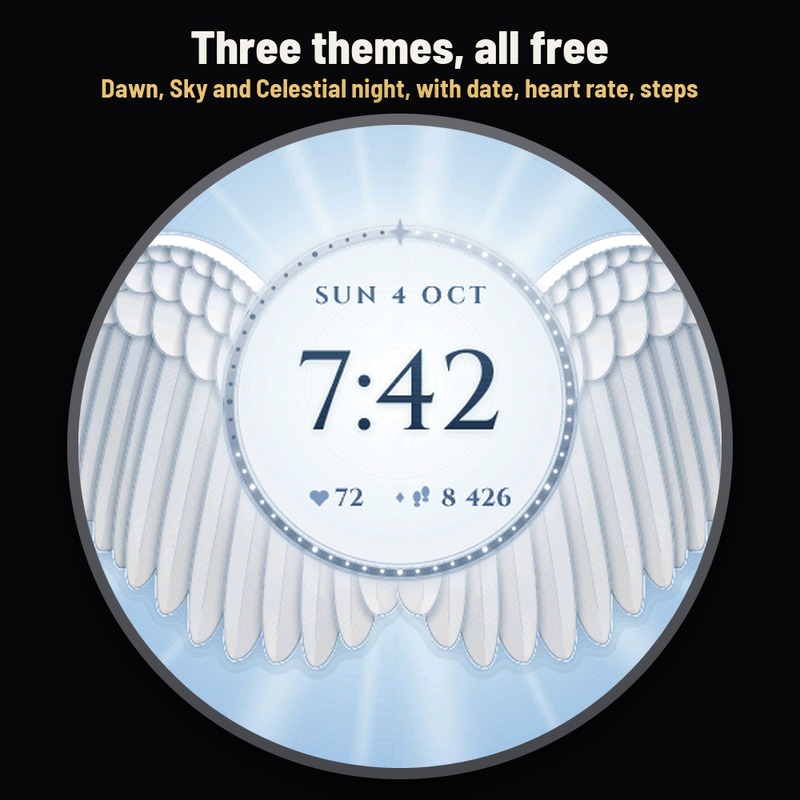 Astra Seraph Free – 天使之翼表盘，金色光环 · Screenshot 1