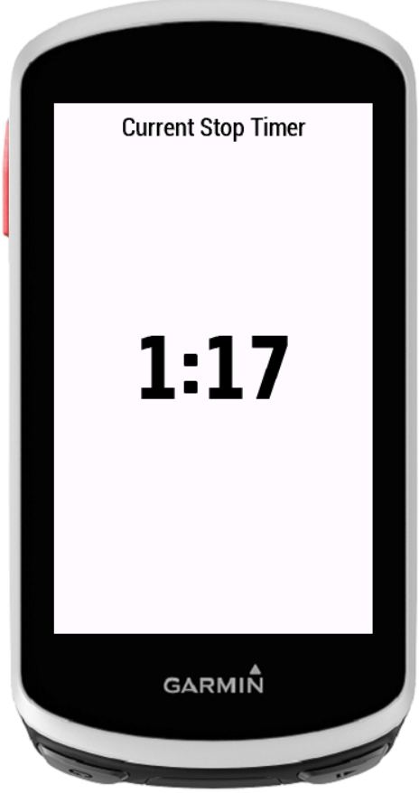 Current Stop Timer Data Field · Στιγμιότυπο 0
