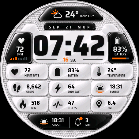 SHOT Ceramic - Data Watch Face · Screenshot 2