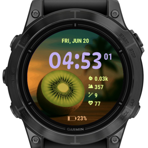 Kiwi Sunset – Elegant & Fresh Watch Face · Screenshot 2