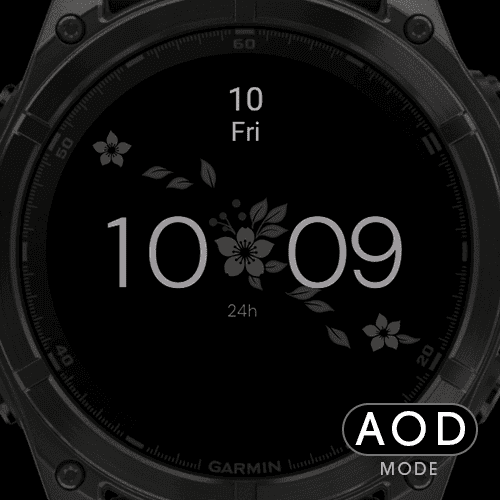 Pink Flower Digital Watch Face · Screenshot 4