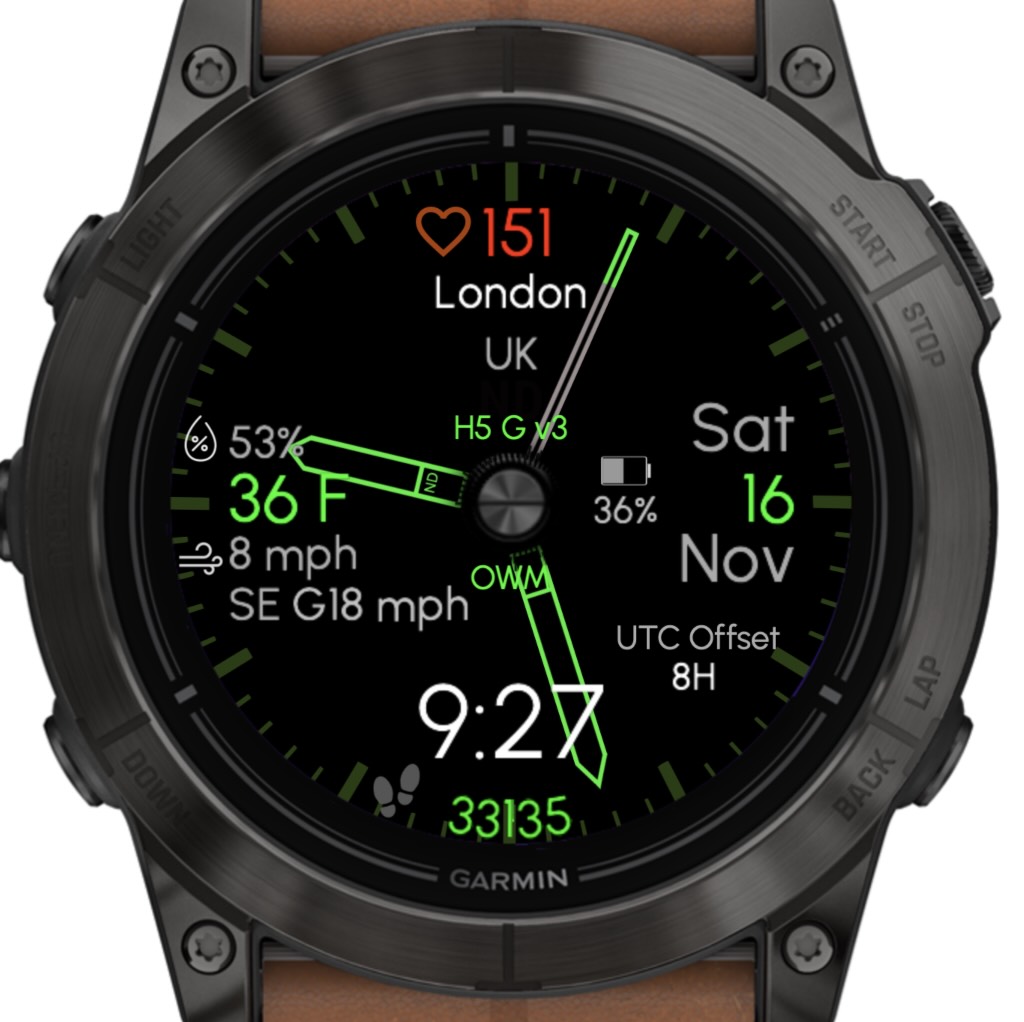 Hybrid 5 Green - OWM Weather · Screenshot 2
