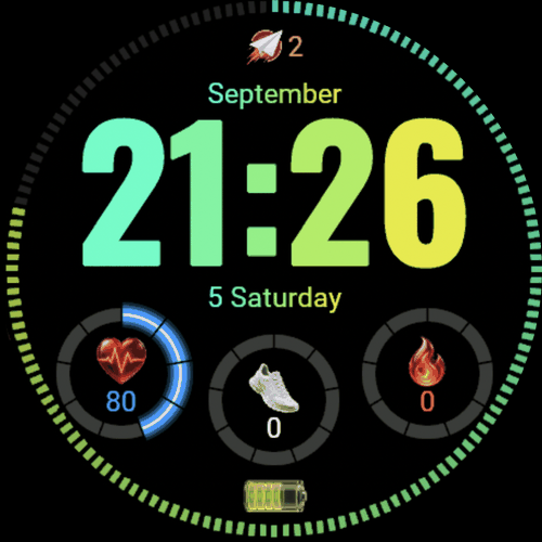 Prism Gradient AMOLED: Digital Sport & Health · Screenshot 0