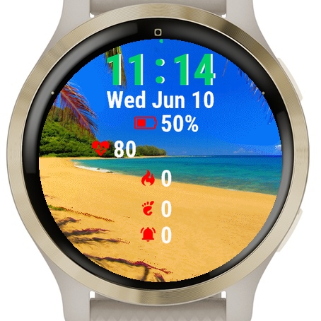 Sandy Beach Palm Trees Blue Water · Screenshot 0