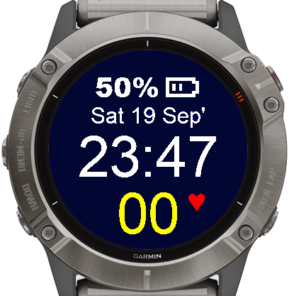 Garmin watch face with heart rate store